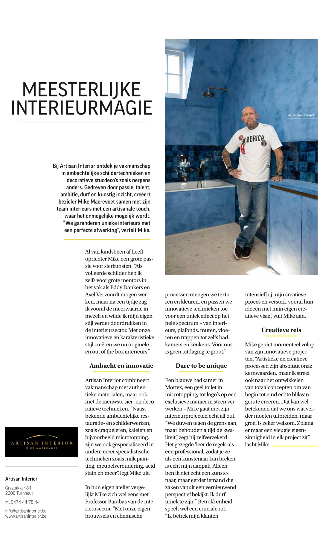 Artisan Interior artikel Sterck Magazine